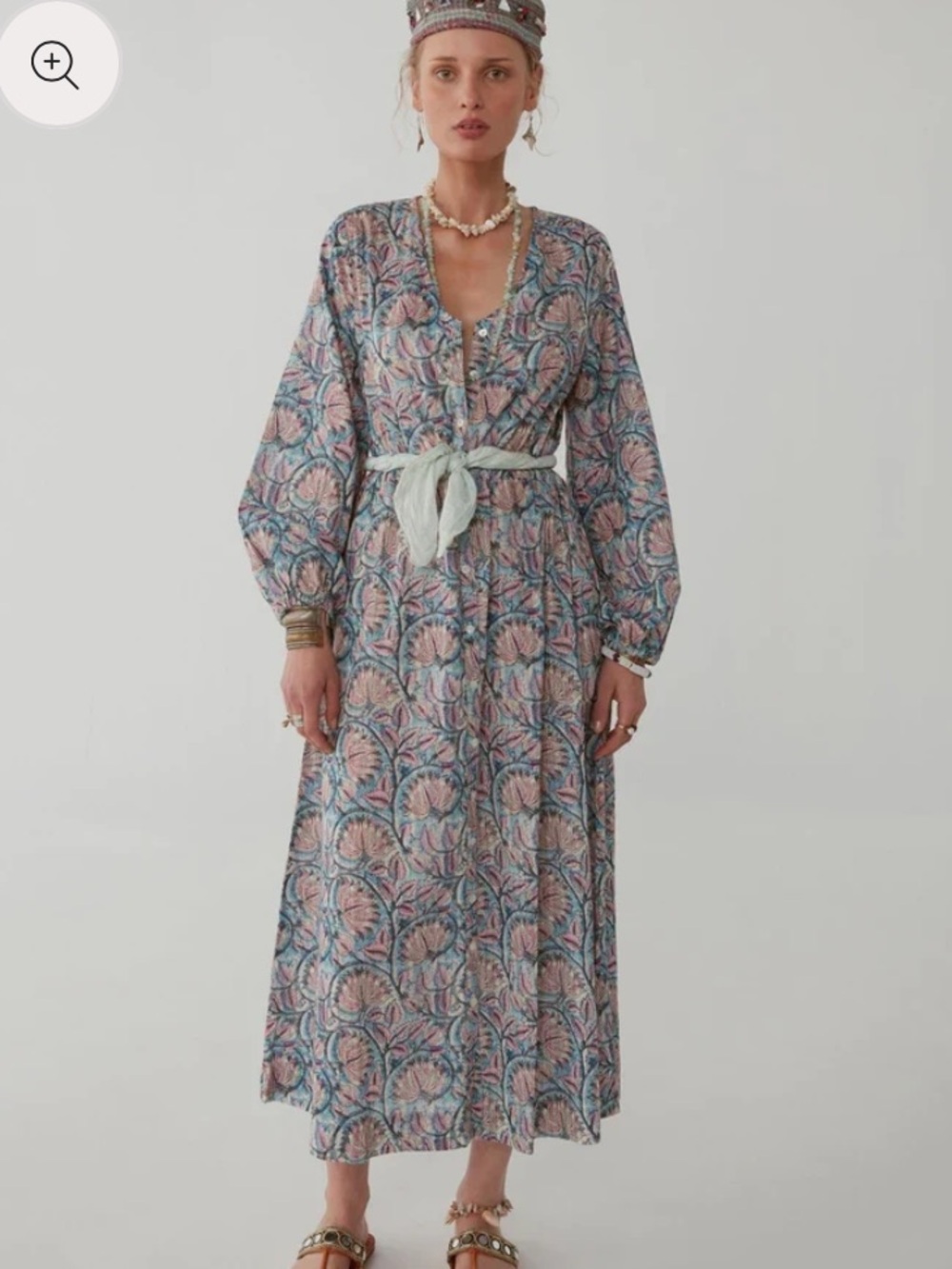 Maison Hotel Valentina Dress - Lilac Marigold Candy Blue‎ Size Small Boho